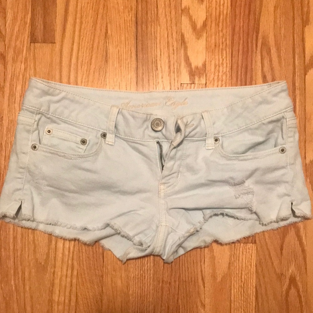 American Eagle Baby Blue Shortie Shorts